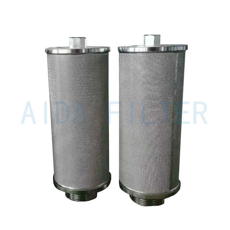 Iron-chromium-aluminum sintered felt dust filter cartridge