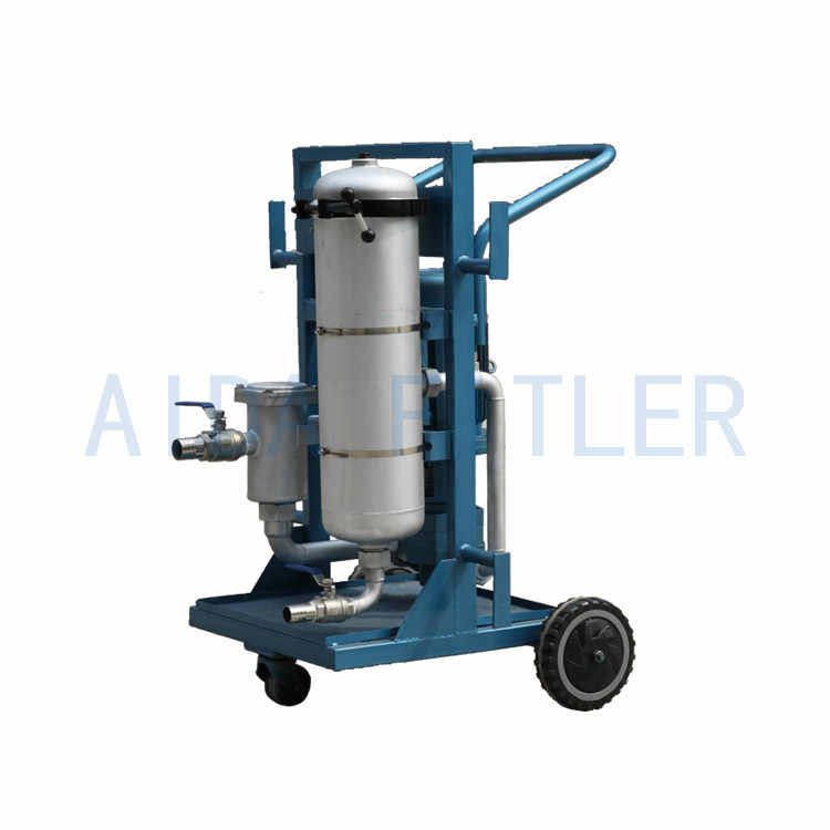 Moving portable oil filter cart Used dirty oil cleaning machine