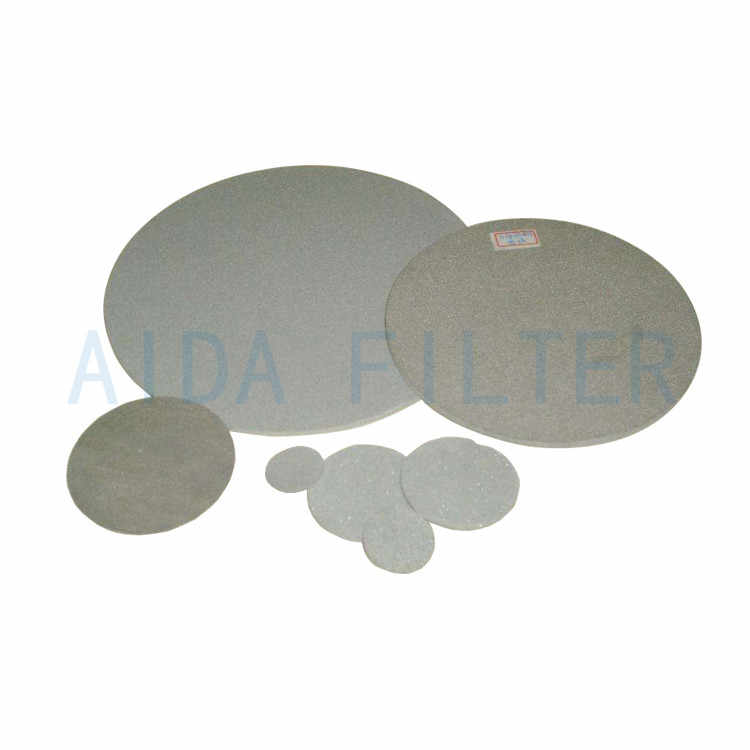 Stainless steel metal powder sintering filter disc for filtering gas