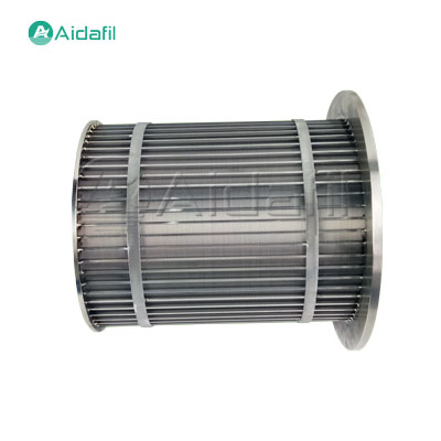 Wedge wire mesh filter element