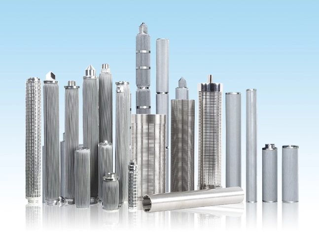 Sintered metal filter elements