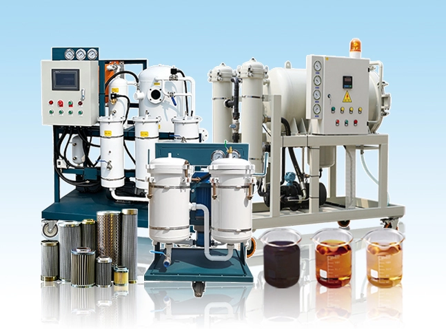 Oil purifier unit with filter elements