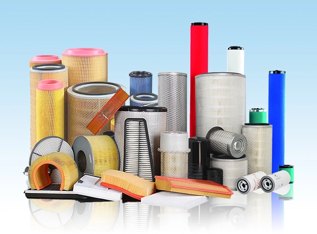 Air, oil and fuel filter element sets