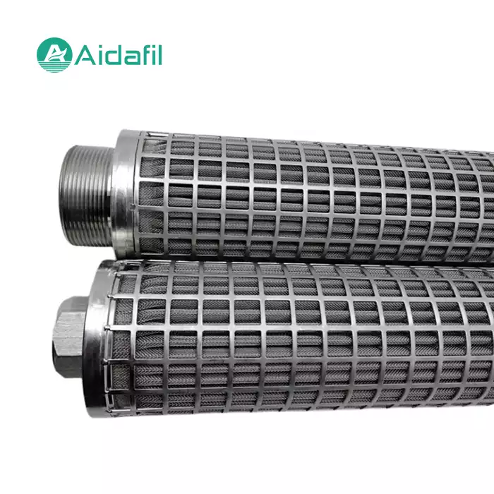 Stainless steel fiber felt melt filter element removal metal filter cartridge